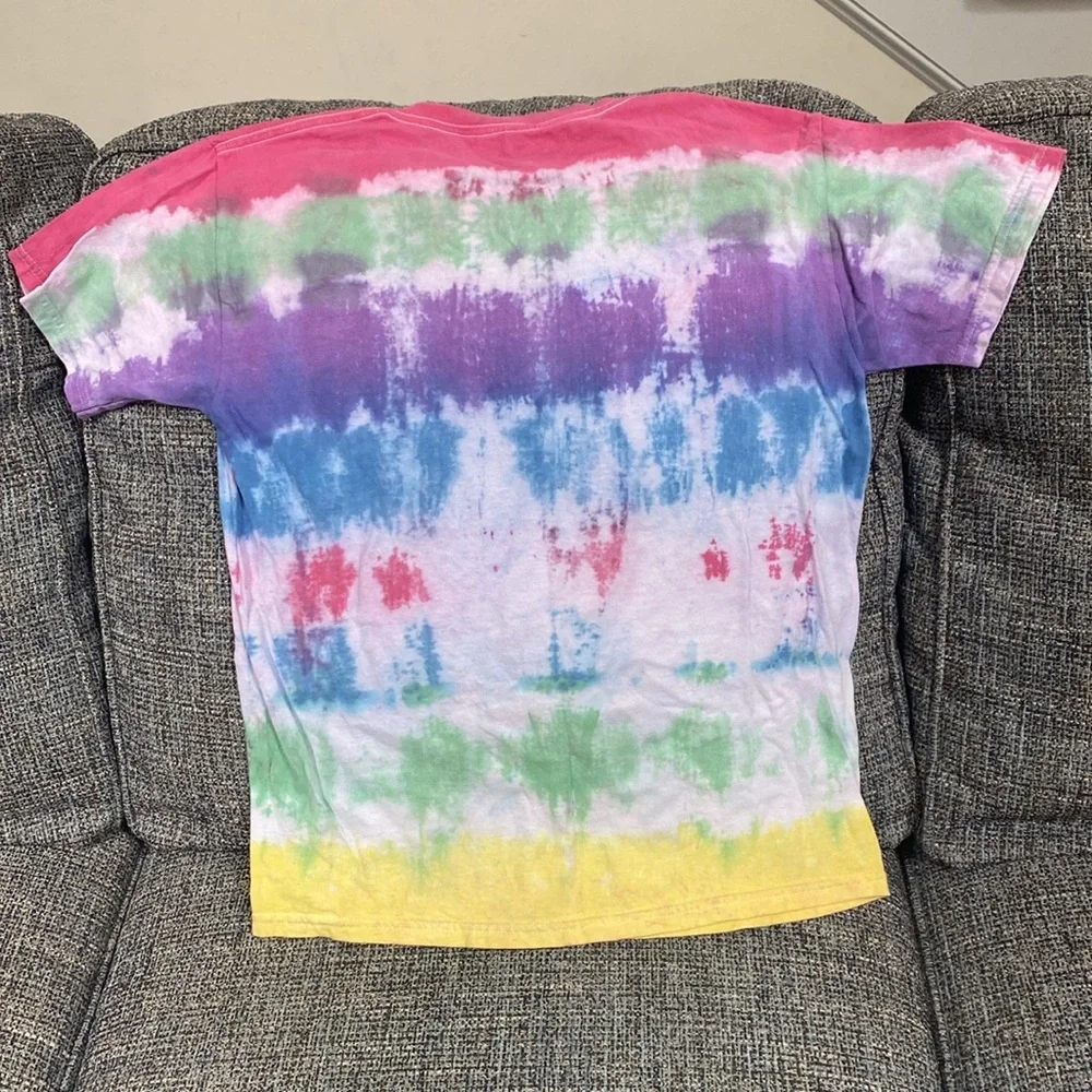 Unisex Tie Dye Multi-Color T-Shirt by Gildan, Heavy Cotton, Size Youth L
